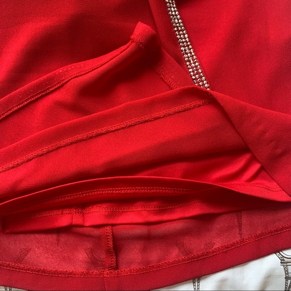 Sleeveless Dress with Embellished Wrap Hem Detail - Picture 6 of 10